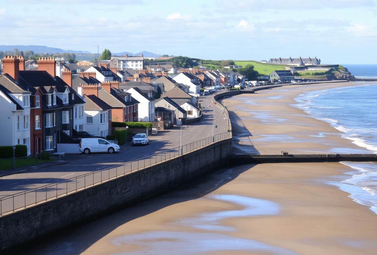 Coastal homes and gardens in Saltcoats, North Ayrshire